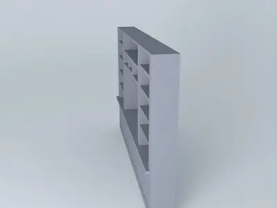 Bookcase entertainment center with shelves Free 3D model