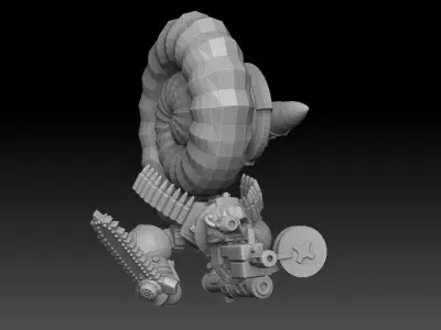 Nautiloid Horror Heavy Carapace 3D print model