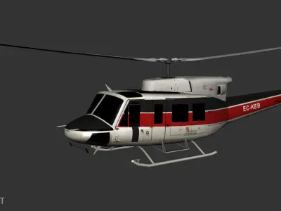 Bell 212 BAMBI Low-poly 3D model