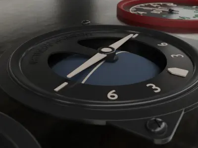 Aircraft Cockpit Gauges - Avionics Low-poly 3D model