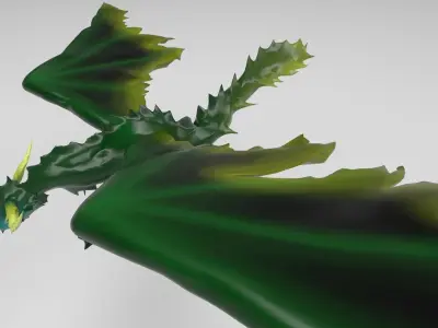 Dragon v2 UV mapped lowpoly textured Free low-poly 3D model