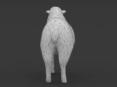 Low Poly Sheep Goat Lamb Low-poly 3D model