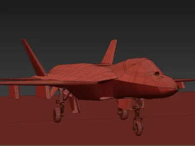 KAI KF21 Boramae Low-poly 3D model