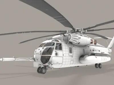 CH-53E Super Stallion Blank Livery Low-poly 3D model