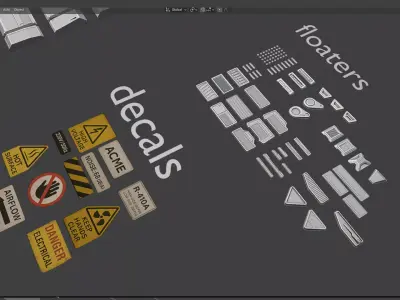 Sci Fi Industrial Trim Sheet Kitbash Vol 01 3D model
