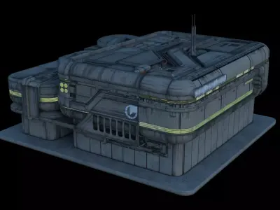 Cyberpunk Building 1 Low-poly 3D model