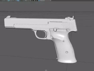  model 41 handgun game ready Low-poly 3D model