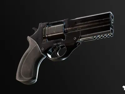 Bach Modern Handgun Low-poly 3D model