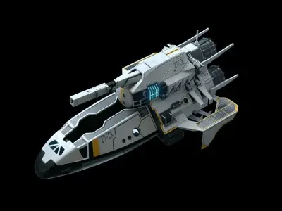 starship spaceship Free 3D model