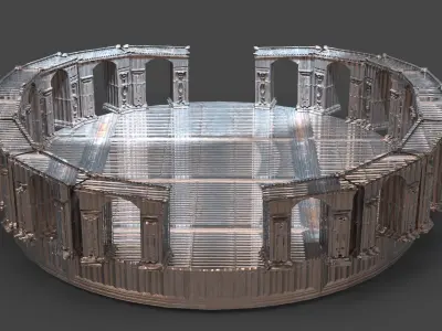 Art deco illusionist Garden 1 3D model