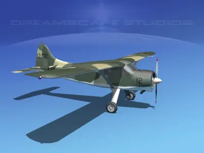 Dehaviland DH-2 Beaver US Army 3 3D model