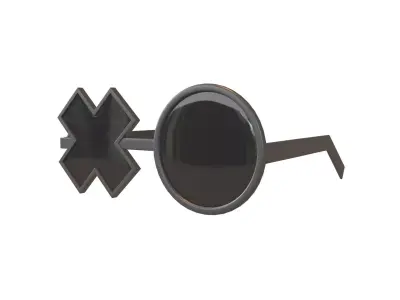 Cross And Circle Glasses v1 002 Low-poly 3D model