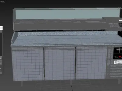 U-Line Pizza Prep Table Refrigerators UCPP588-SS61A 3D model