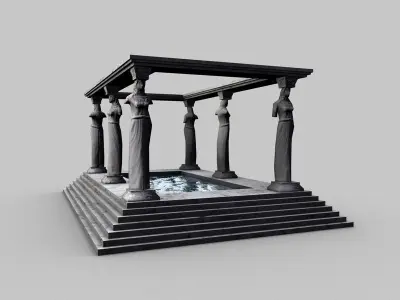 Ancient bath Low-poly 3D model