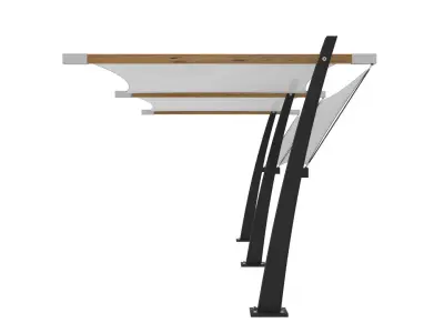 Outdoor White Awnings 3D model