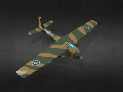 Hamilcar plane Low-poly 3D model
