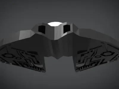 SF001 Spaceship Low-poly 3D model