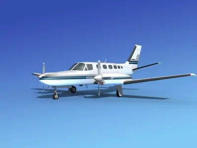 Cessna 441 Conquest II V10 3D model