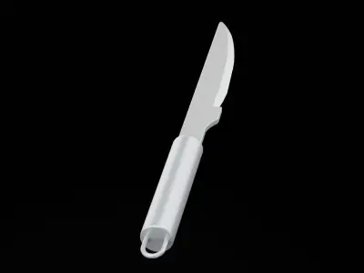 Barbecue Knife Low-poly 3D model