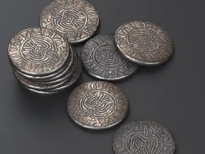 Viking coin 3D model