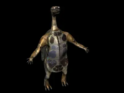 turtle dinosaur Low-poly 3D model