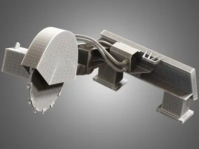 Stump Cutter - Spare Part for JCB Skid Steer Loader 3D model