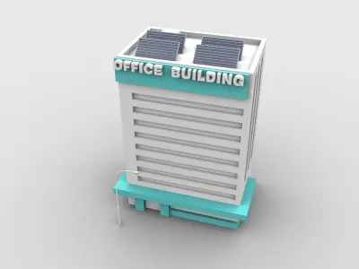Office Building Low-poly 3D model