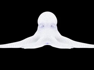 Octopus Rigged Low-poly 3D model