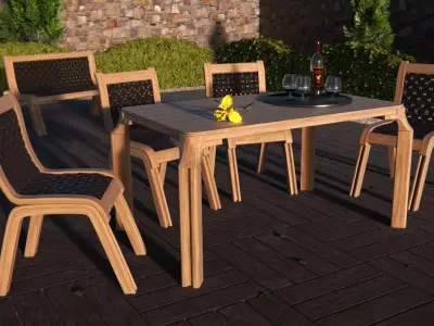 Garden Set 0001 Free 3D model
