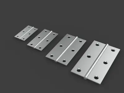 steel hinge 3D model