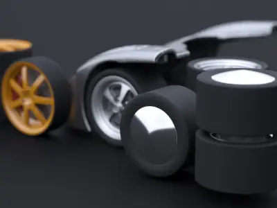 RACKING WHEEL SET 2019 3D model