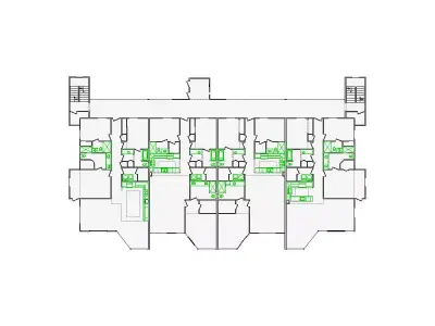 Commercial Interior Sketch - 7501-8000 SF - Xactimate 3D model