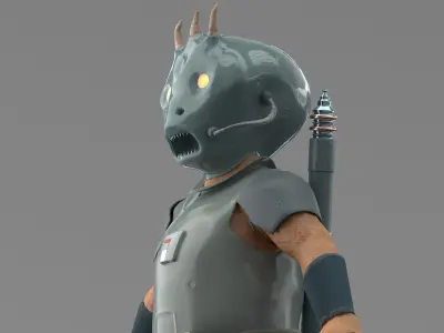 Grondo character from star wars clone wars Free low-poly 3D model