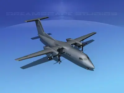 Dehaviland DHC-8 100 RCAF 3D model