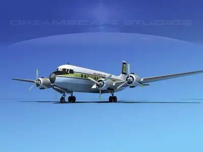 Douglas DC-7B Arlington Air 3D model