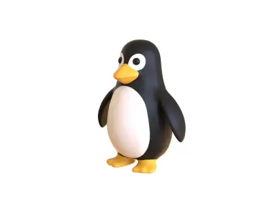Cartoon Penguin v001 Low-poly 3D model