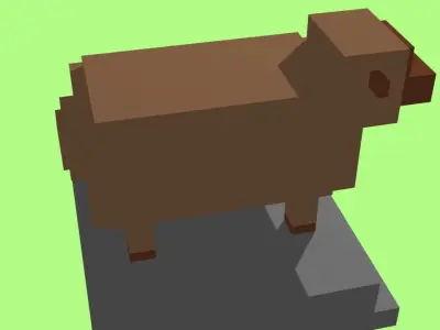 VOXEL SHEEP - MODEL 6 Low-poly 3D model