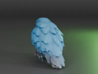 blue macaw 3D model
