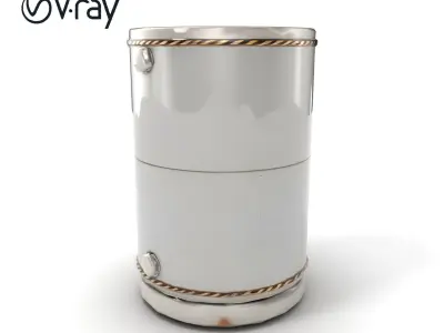 Industrial Cylinder with Rivets model pack Low-poly 3D model