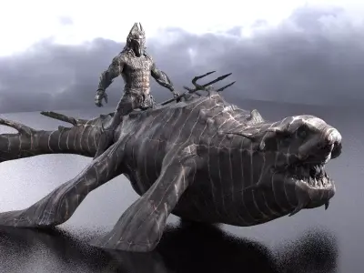 King of Atlantis Dinosaur Mount 3 3D model