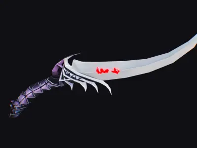 Dagger Dark Short Blade Sharpener Military Wedge Grinding Low-poly 3D model