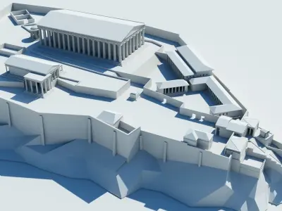 Acropolis 3D Model greek temple 3D model