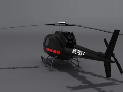 Aerospatiale AS355 Ecureuil Wip  Low-poly 3D model