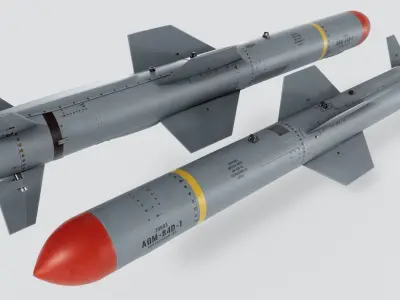 AGM-84-D Harpoon Missile Low-poly 3D model