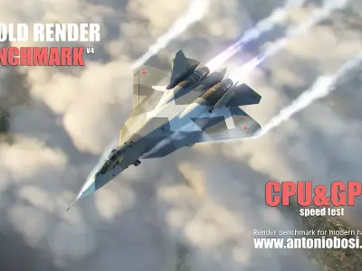 Arnold Render speed CPU banchmark for Maya Free low-poly 3D model