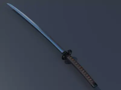 Game ready Katana Sword Low-poly 3D model