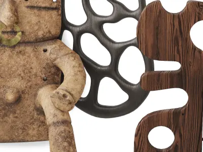 Decorative set in ethnic style 3D model