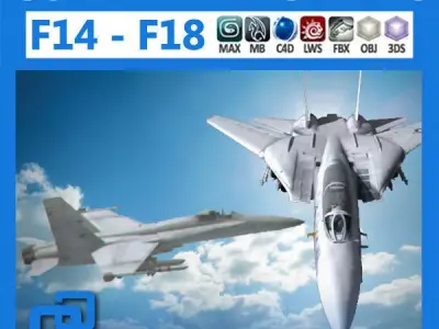 Pack - Combat Aircrafts 3D model