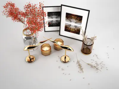 Decorative set 001 Free 3D model