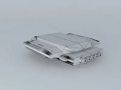 XB444 Macedonian Space battleship classe Free 3D model